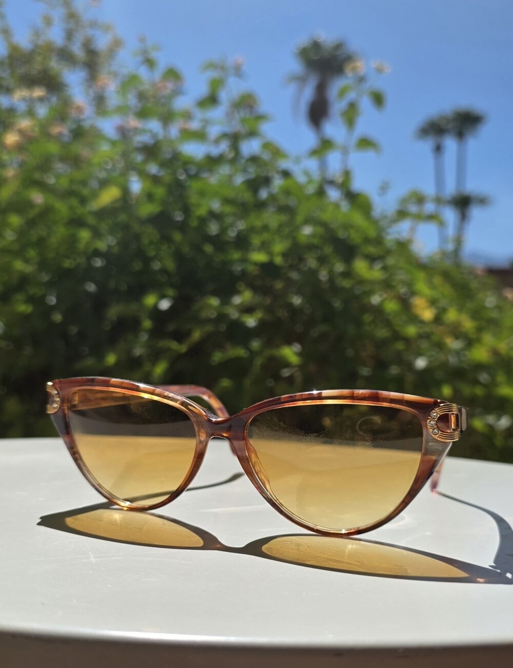 YSL Tortoiseshell Cat Eye Sunglasses - Brown Gradient Lenses